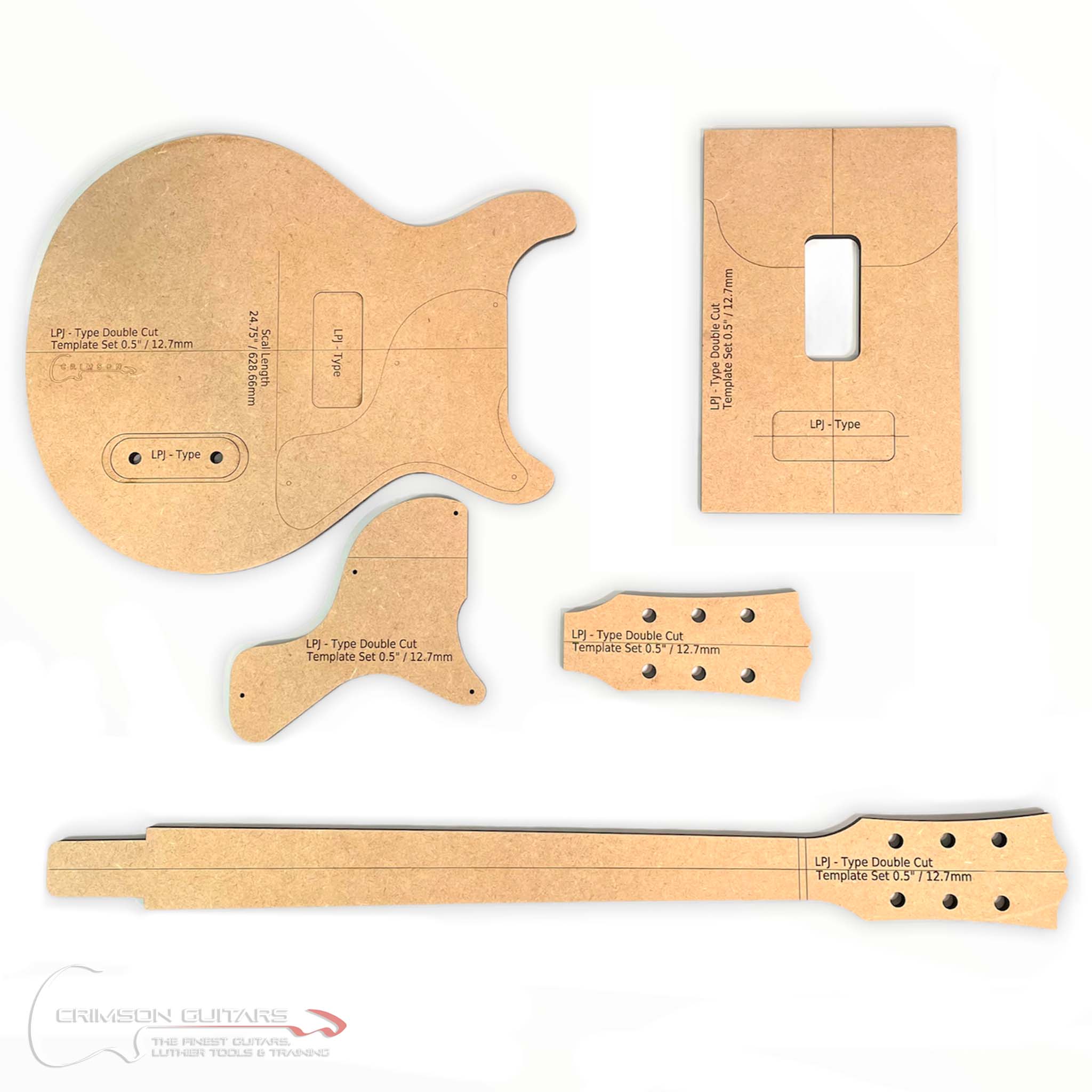 Template Set - Gibson Les Paul Junior Type Double Cutaway