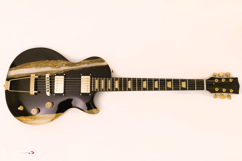 Epoxy Resin Gold Leaf MF Style Guitar