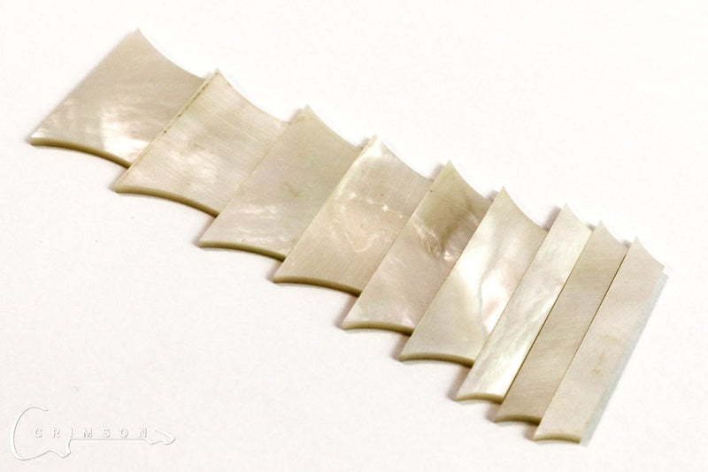 Inlay Set - Trapezoid - Mother of Pearl, Imitation Mother of Pearl, Abalone - Set of 9
