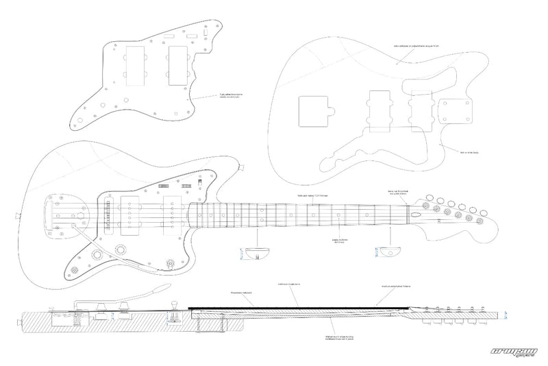 Guitar Plans - Jazzmaster-Type Longscale