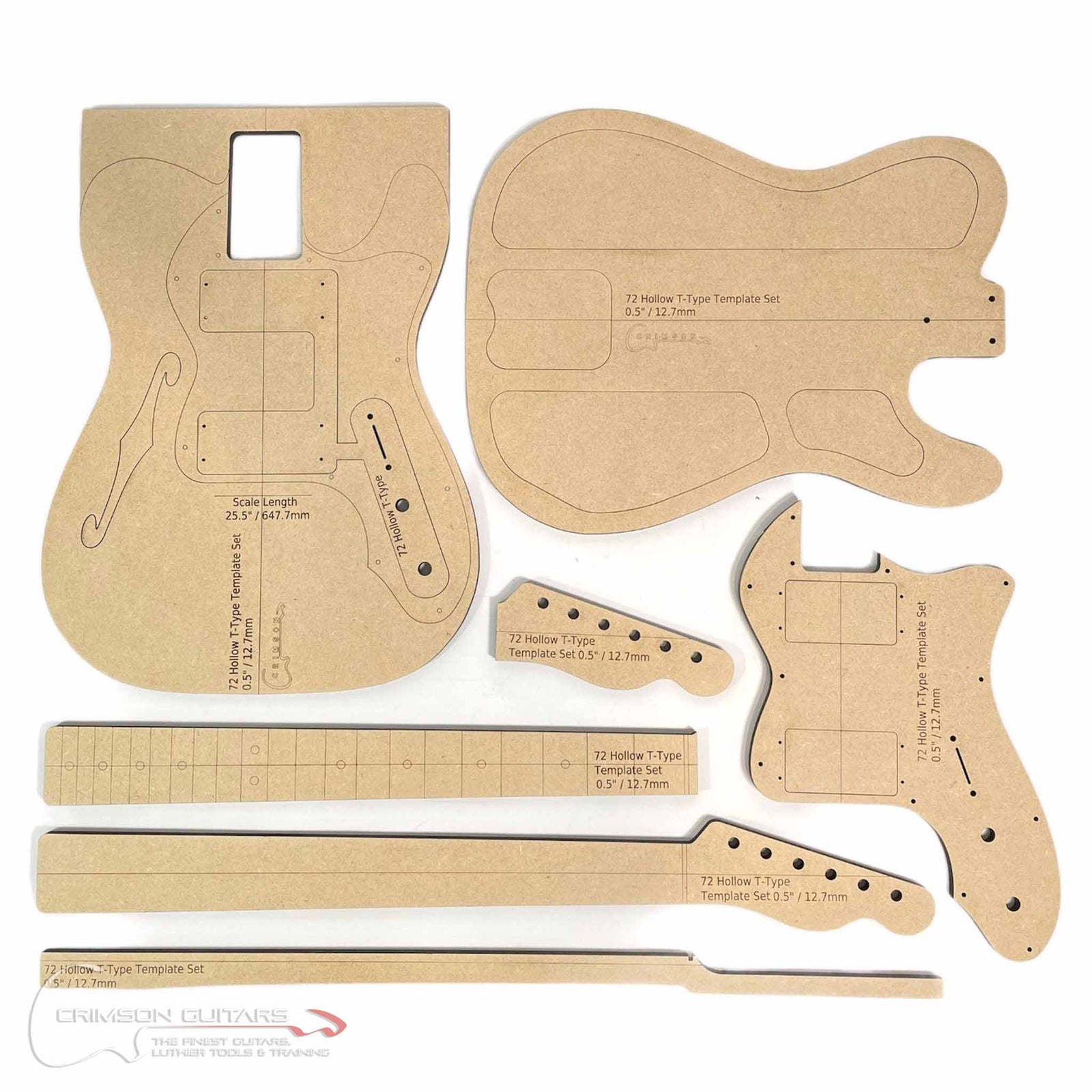 Fender Router Templet Template Set - 72 Fender Hollow T-Type