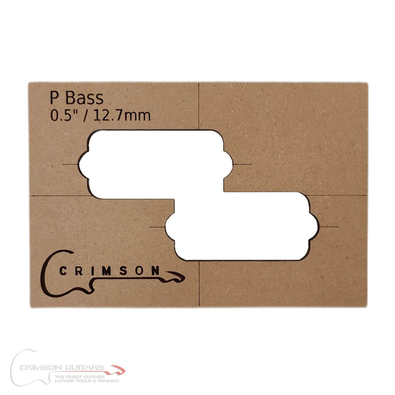 Template - P Bass Type Pick-Up Cavity 1 - 0.5" / 12.7mm