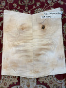 Flamed Sycamore - Carve top - 2 Piece - 43cm x 42cm x 1.7cm