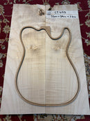 Flamed Sycamore - Carve top - 2 Piece - 55cm x 39cm x 2.2cm