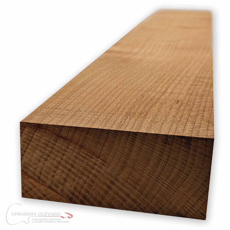 Bass Neck Blank (Angled Headstock) - Roasted Maple