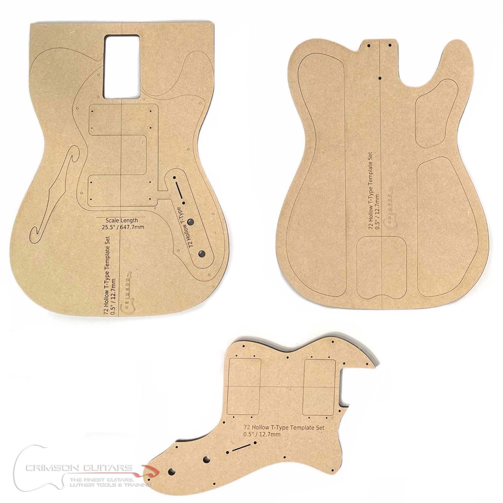 Fender Router Templet Template Set - 72 Fender Hollow T-Type