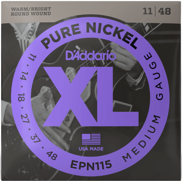 D'Addario Pure Nickel Strings Medium 11-48 Gauge