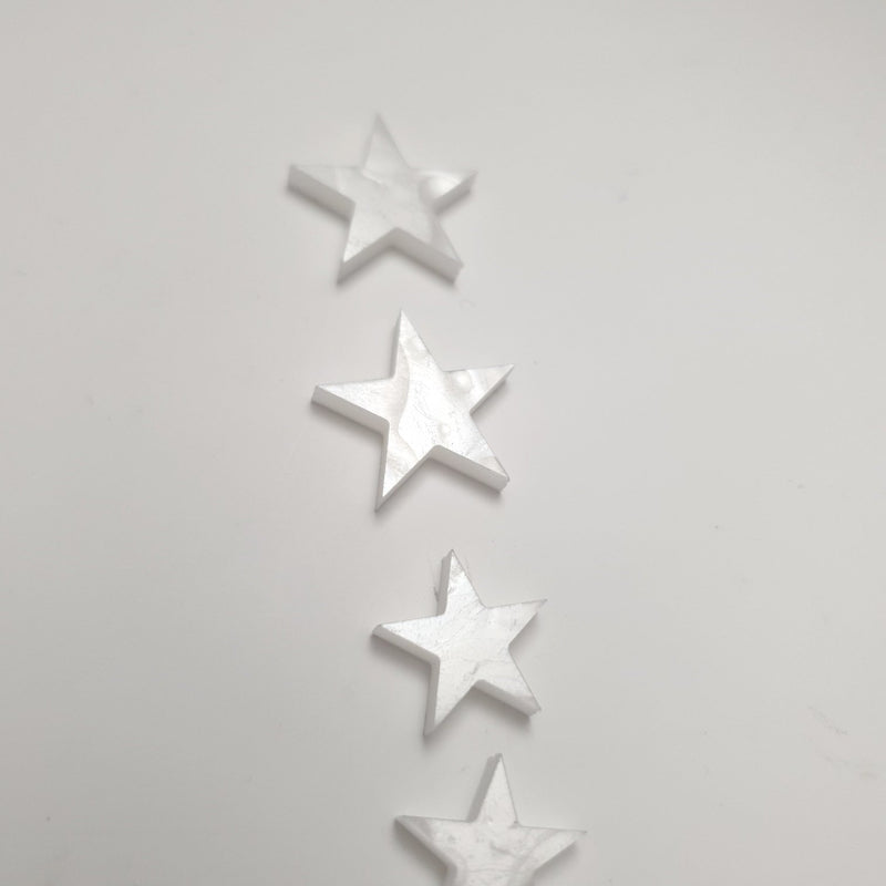 Inlay Set - Star Shape - Mother of Pearl - Set of 9