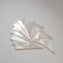 Inlay Set - Shark Fin - Mother or Pearl and Imitation Mother of Pearl - Set of 10