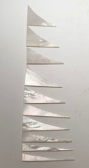 Inlay Set - Shark Fin - Mother or Pearl and Imitation Mother of Pearl - Set of 10