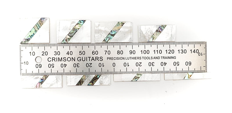 Inlay Sets - Rectangle - Set of 8 Abalone and Mother of Pearl - Diagonal