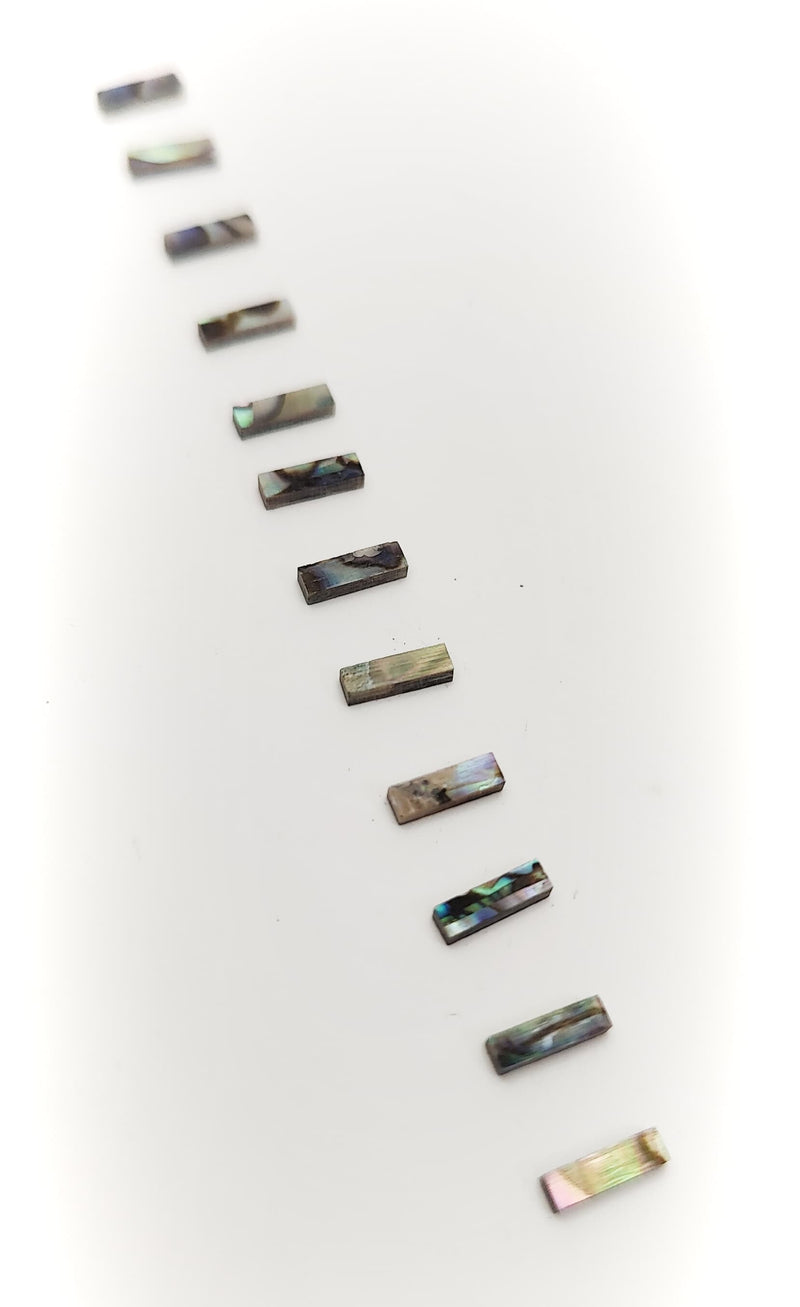Inlay Set - Small Rectangles - Abalone - Set of 12