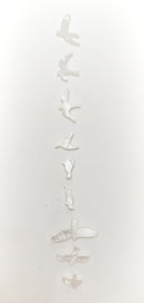 Inlay Set - 9 Bird Shaped Imitation Mother of Pearl Inlays