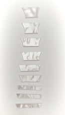 Inlay Set - Trapezoids - Mother of Pearl, Imitation or Abalone - Set of 9
