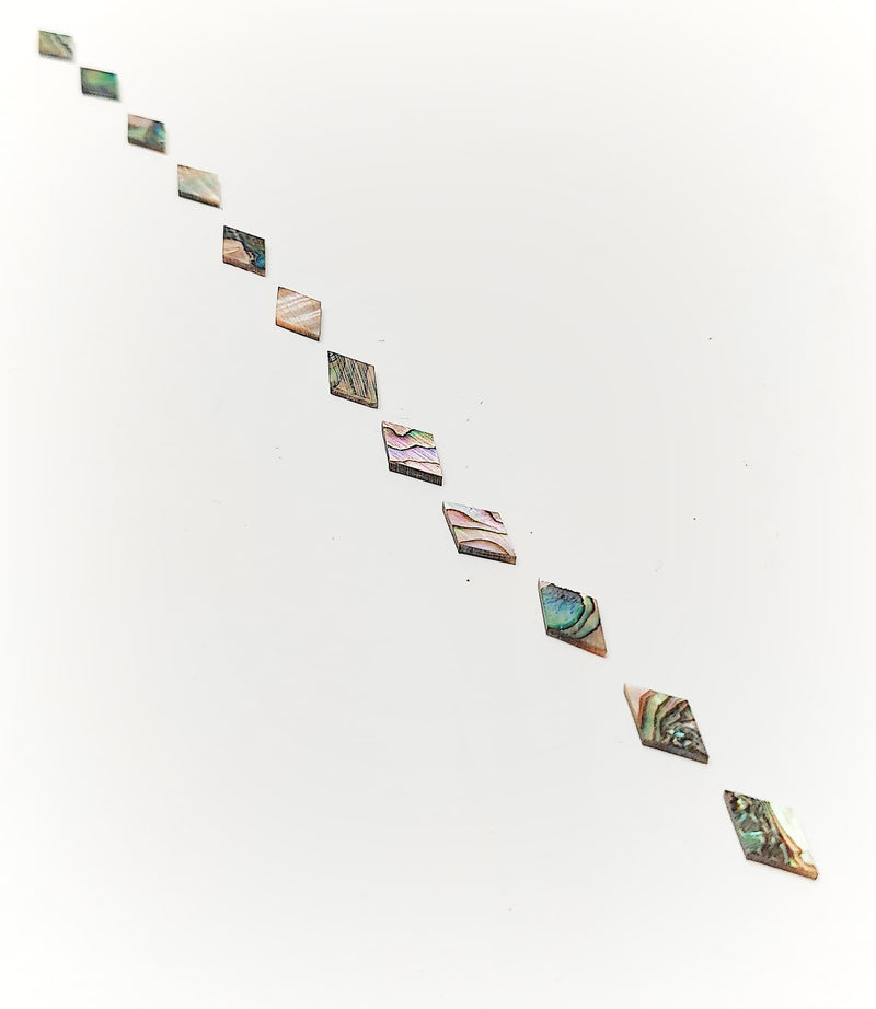 Inlay Set - Set of 12 Abalone Diamond Shapes