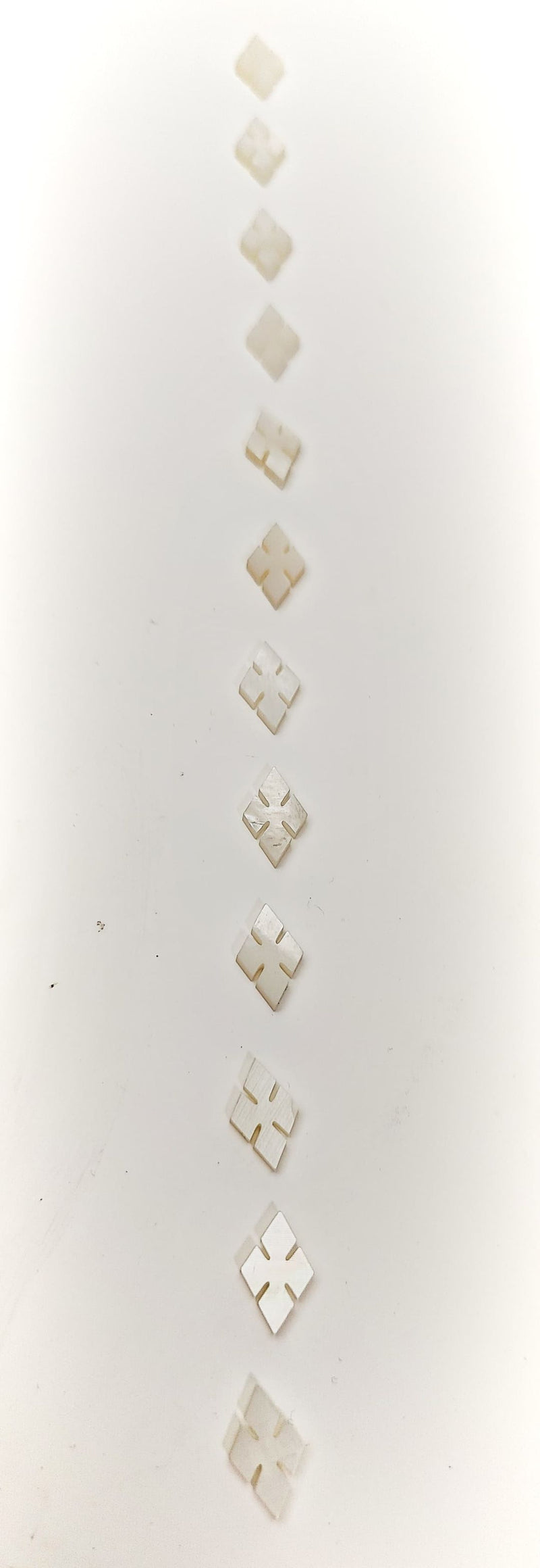 Inlay Set - Notched Diamond - Mother of Pearl - Set of 12