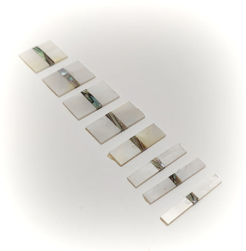 Inlay Sets - Rectangle - Set of 8 Abalone and Mother of Pearl - Square