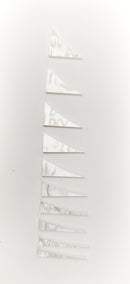 Inlay Set - Shark Fin - Mother or Pearl and Imitation Mother of Pearl - Set of 10