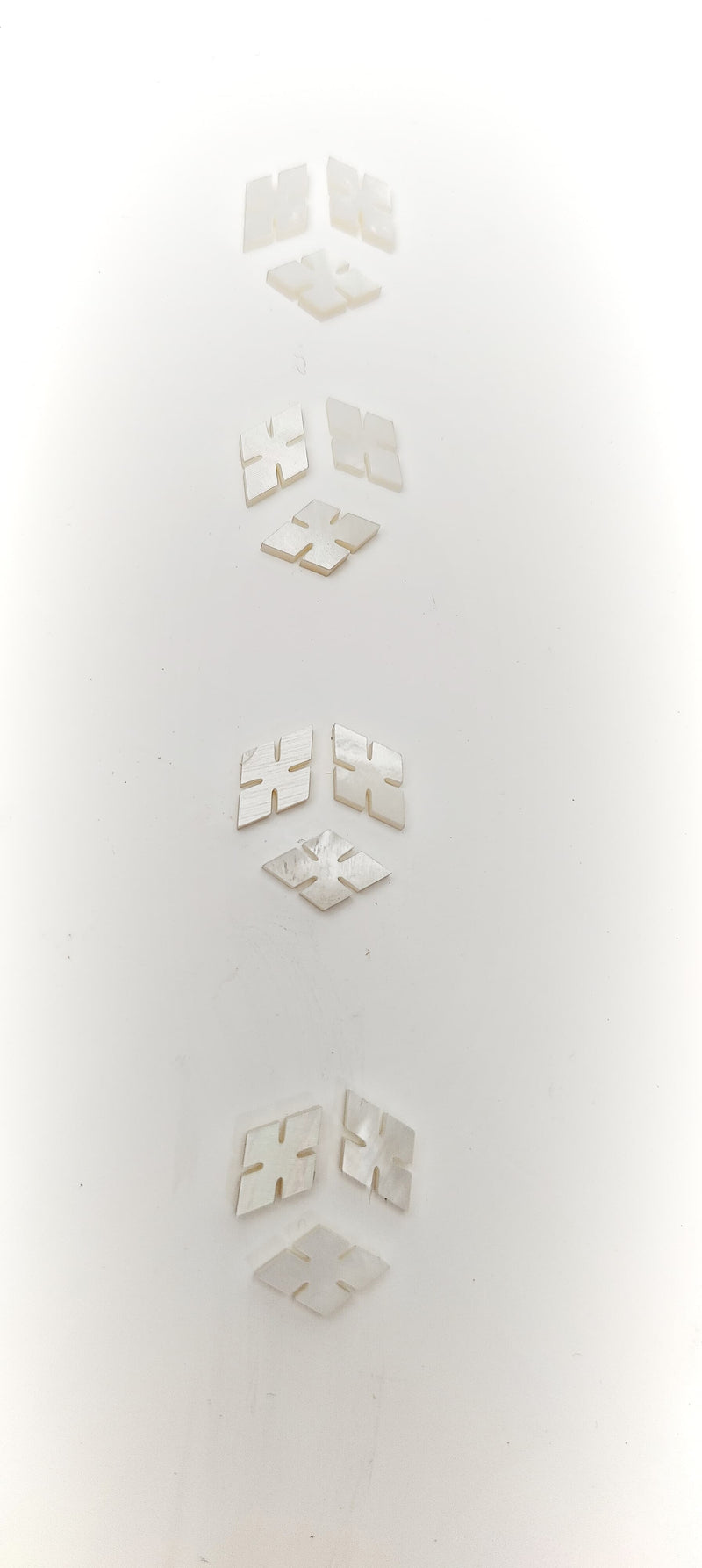 Inlay Set - Notched Diamond - Mother of Pearl - Set of 12
