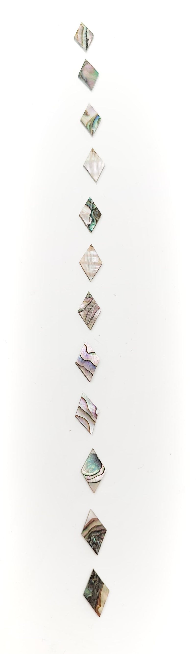 Inlay Set - Set of 12 Abalone Diamond Shapes