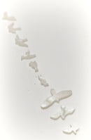 Inlay Set - 9 Bird Shaped Imitation Mother of Pearl Inlays
