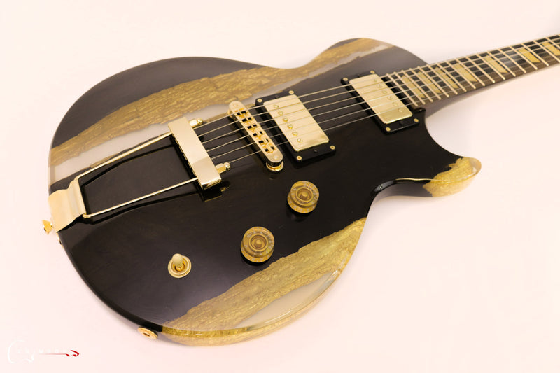 Epoxy Resin Gold Leaf MF Style Guitar