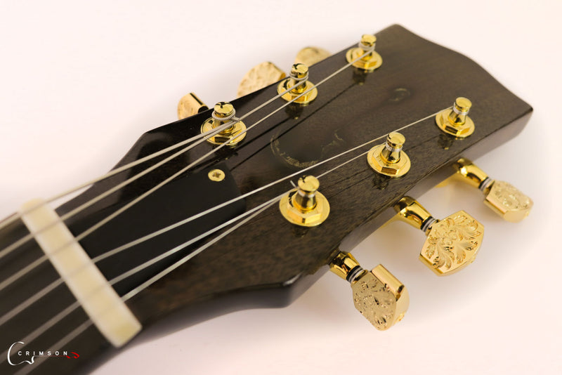 Epoxy Resin Gold Leaf MF Style Guitar - Headstock