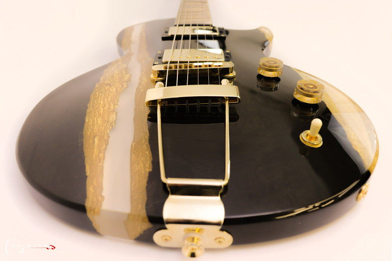 Epoxy Resin Gold Leaf MF Style Guitar 