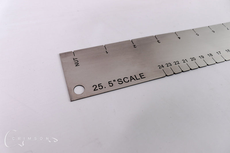 Fret Slot Marking Ruler (25.5" Fender/25" PRS) - 25.5" scale