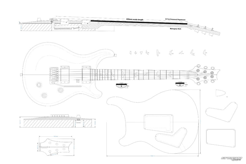Guitar Plans - PRS-Type Custom 22