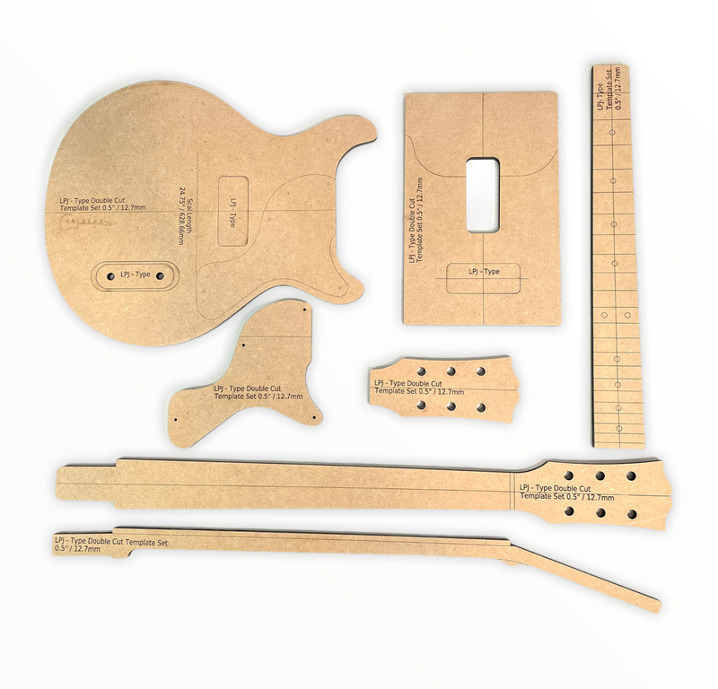 Template Set - Gibson Les Paul Junior Type Double Cutaway Body and Neck