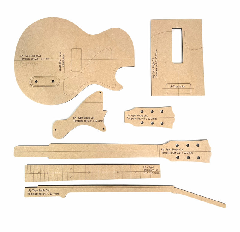 Template Set - Gibson Les Paul Junior Type - Single Cutaway Body and Neck