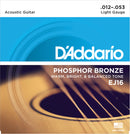 D'Addario Phosphor Bronze Acoustic Strings 12-53 Gauge